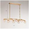 Crystal Chandelier For Dining Room, 8 Light Kitchen Chandelier Light Fixture Modern Metal Industrial Chandeliers For Farmhouse Entryway Living Room (8*G9 Bulbs Included) - Matte Gold - Image 6