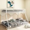 Adam - Twin Over Full Metal Bunk Bed - White Metal - Image 4