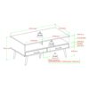 Contemporary 2 Drawer Low Coffee Table - Slate Gray - Image 5