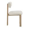 Mid Century 7 Piece Dining Set With Upholstered Armless Chairs & Wood Table - Beige / Natural - Image 12