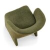 Modern Accent Chair Green Single Sofa Chair, Upholstered Side Chair Teddy Comfy Chair For Dining Room / Bedroom / Living Room / Reception 1 Piece - Green - Image 11