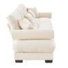 Extra Large 3 Seat Modern Velvet Sofa & Cloud Like Comfort Color Includes Waist And Throw Pillows - Cream - Image 15