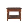 Turned Legs 2 Drawer Coffee Table - Brown - Image 6