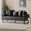 Contemporary Oversized Loveseat Upholstery And Accent Pillows - Black - Image 6