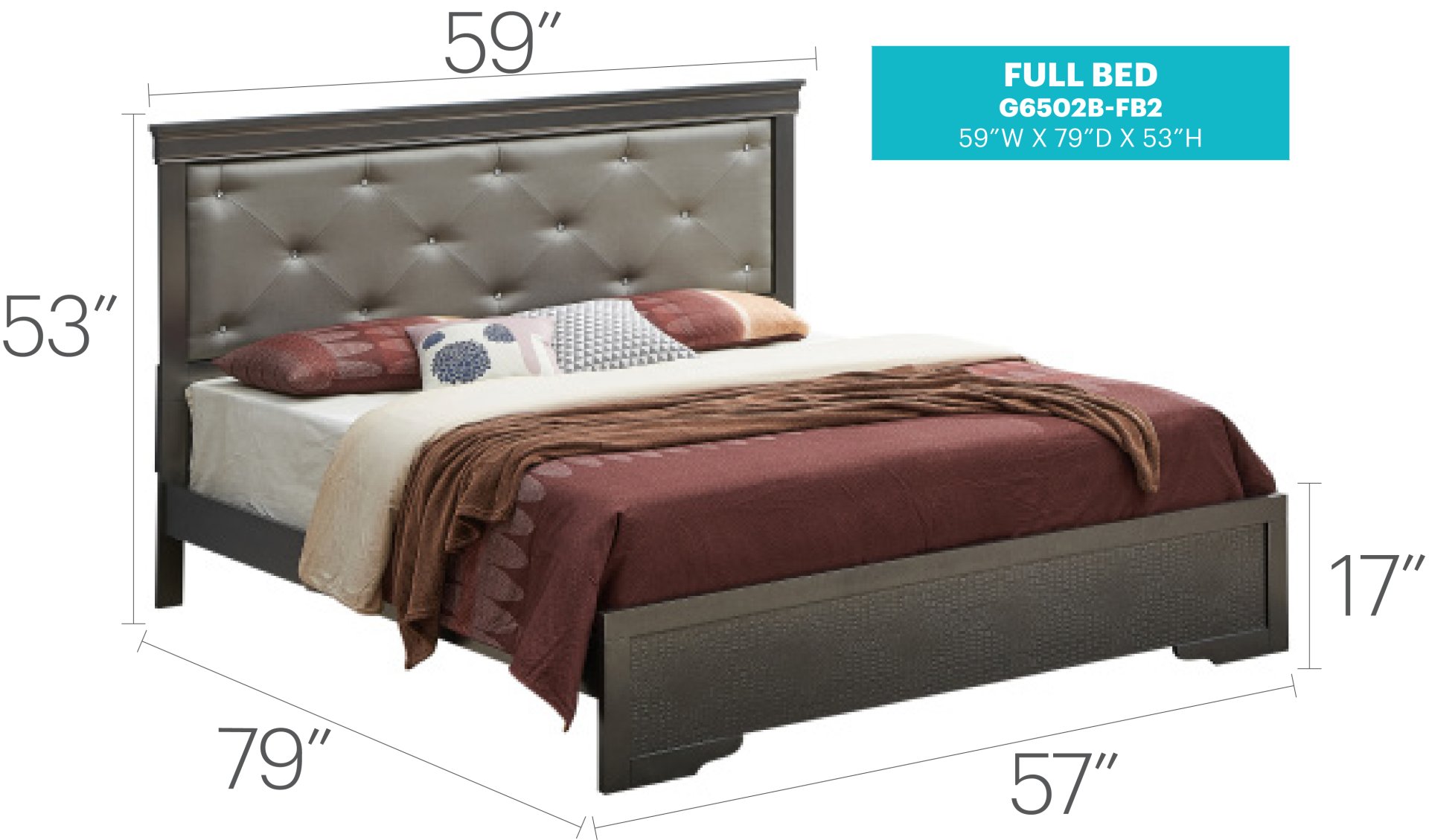 Full Bed Sleek, For Versatile Spaces - Black - Image 3