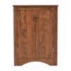 Triangle Bathroom Storage Cabinet With Adjustable Shelves, Freestanding Floor Cabinet For Home Kitchen - Brown - Image 10