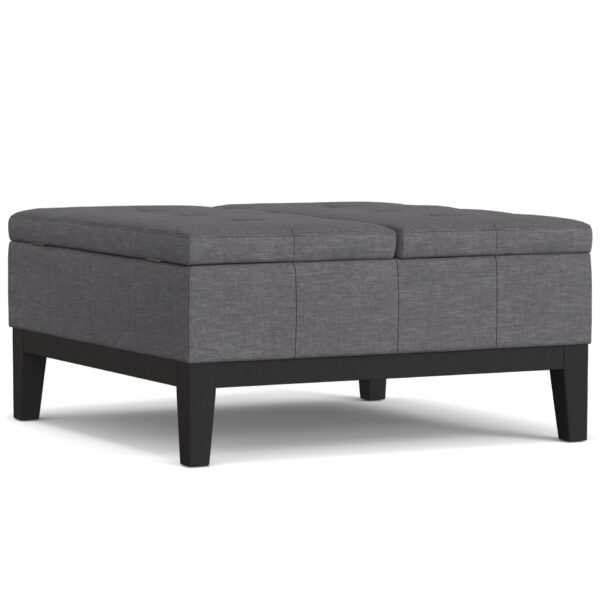 Dover - Lift Top Coffee Table Storage Ottoman - Gray
