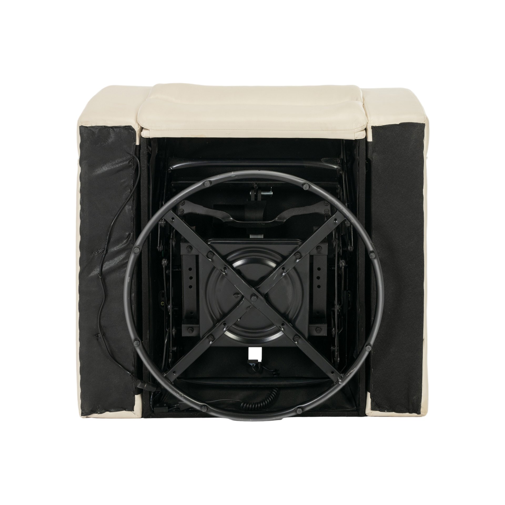 Home Theater Recliner With 270 Degree Swivel, Power Recliner With Tray Table, Phone Holder, Cup Holder, USB Port - White - Image 19