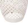 Transitional Roswell - Side Table With Tile Mosaic Top And Lace Cut Metal Frame - White - Image 7