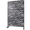 Outdoor & Indoor Privacy Screen Metal Privacy Screen, Freestanding Decorative Privacy Screen For Deck Balcony Patio - Black - Image 4