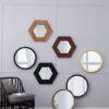 Transitional Decor Style Mango Wood Wall Mirror Wall Decor With Frame Of Solid Mango Wood For Bathroom, Entryway Console Lean Against Wall - Black - Image 11