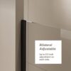 Glass Shower Door, Shower Sliding Door Walk In Shower Screen Dual Usage, 1 / 4" Thick Glass Panel With Stainless Steel Handle, Supporting Bar - Black - Image 5