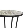 Ceramic Tile And Iron Patio Side Table With Shelf - Brown / Black - Image 12