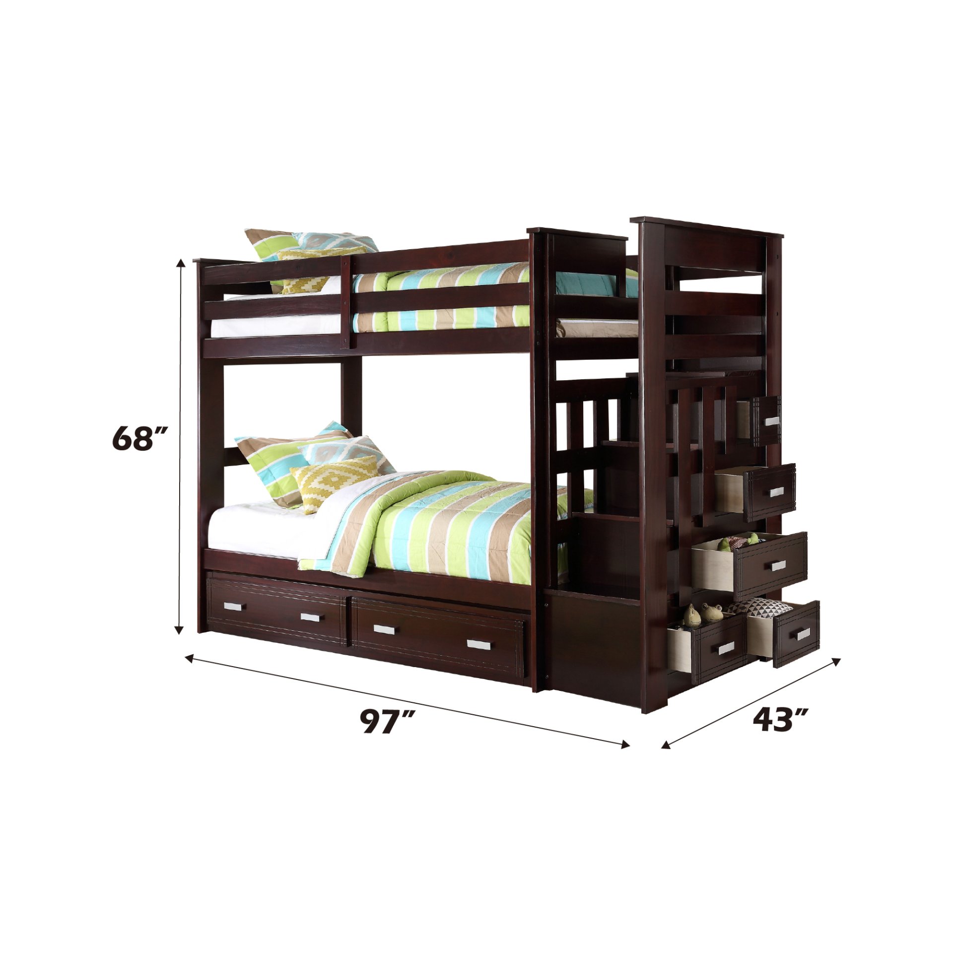 Allentown - Twin / Twin Bunk Bed With Trundle Storage - Espresso - Image 5