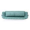 Modern Glam 3 Seater Sofa Velvet With Iron Legs - Turquoise - Image 7