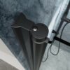 Bi-Fold - Semi-Frameless Shower Doors With Clear Glass - Matte Black - Image 8