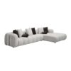 Manilla - Sectional Sofa With 8 Pillows - Ivory White - Image 2