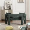 Modern Loveseat Sofa, Comfy Upholstered 2 Seater - Emerald - Image 12