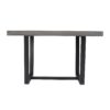 Rustic Metal And Solid Distressed Dining Table - Gray - Image 2
