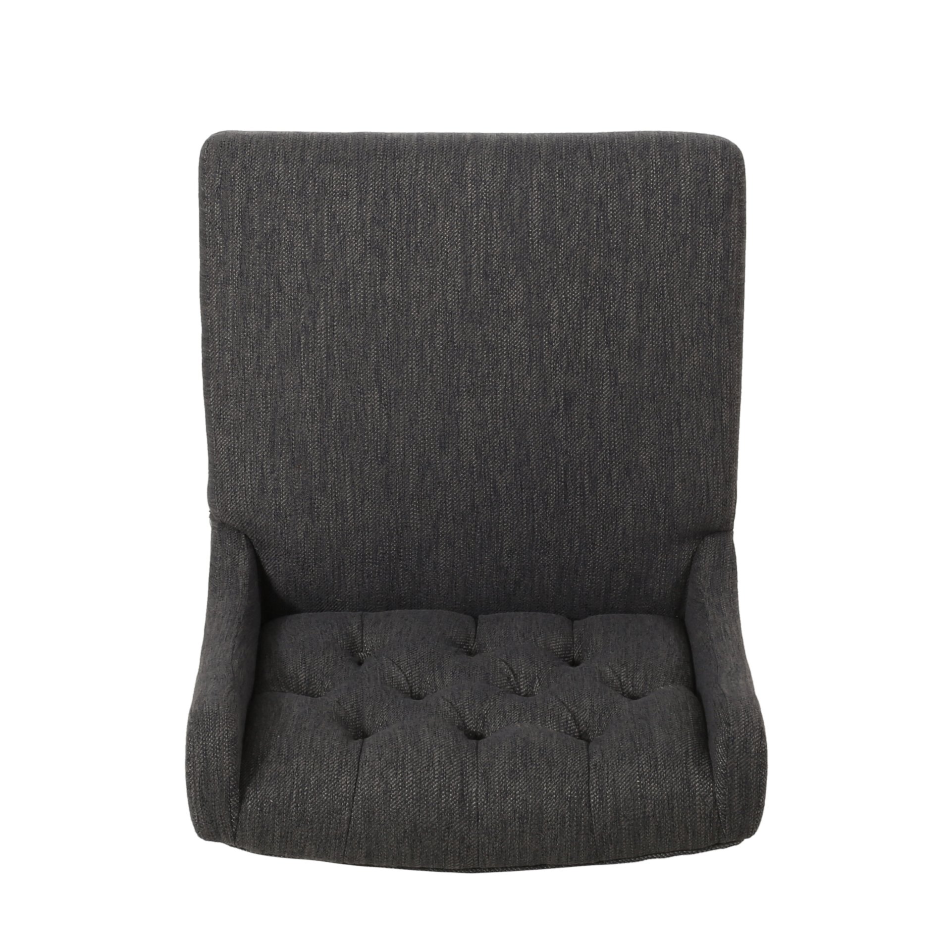 Solstara - Upholstered Fabric Dining Barstool With Button Tufted And Wing Back - Charcoal - Image 7