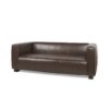 Contemporary 3 Seater Sofa With Tuxedo Design - Dark Brown - Image 6