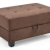 Chic Contemporary Ottoman - Chocolate - Image 7