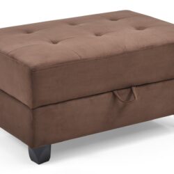 Chic Contemporary Ottoman - Chocolate
