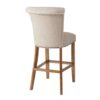 Bar Stool With Bronze Nail Heads - Cream - Image 4