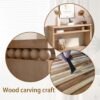Modern Rustic Console Table, Wood Entryway Table With Shelf & Decorative Bead Detail - Natural - Image 16