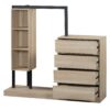 Wardrobe With 4 Drawers And 3 Shelves - Natural - Image 3