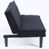 Stylish Corduroy Sofa Bed With Convertible Design - Black - Image 12