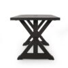 Outdoor Dining Table With X Shaped Legs - Black - Image 6