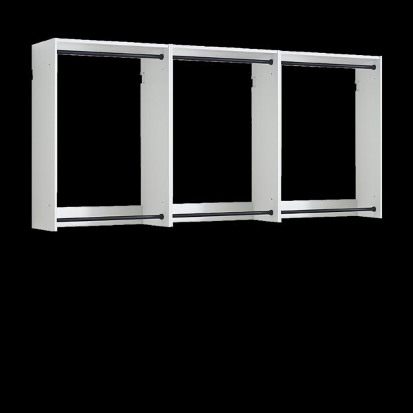 Devi - Modern Wall Mounted Wood Closet System With Modular Versatility - White
