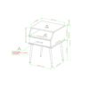 Contemporary Angled Nightstand - Slate Gray - Image 5