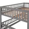 Full Over Full Low Bunk Bed With Slide, Fence And Ladder - Gray - Image 8