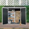 Resin Outdoor Storage Shed With Two-Window And Floor - Black - Image 8