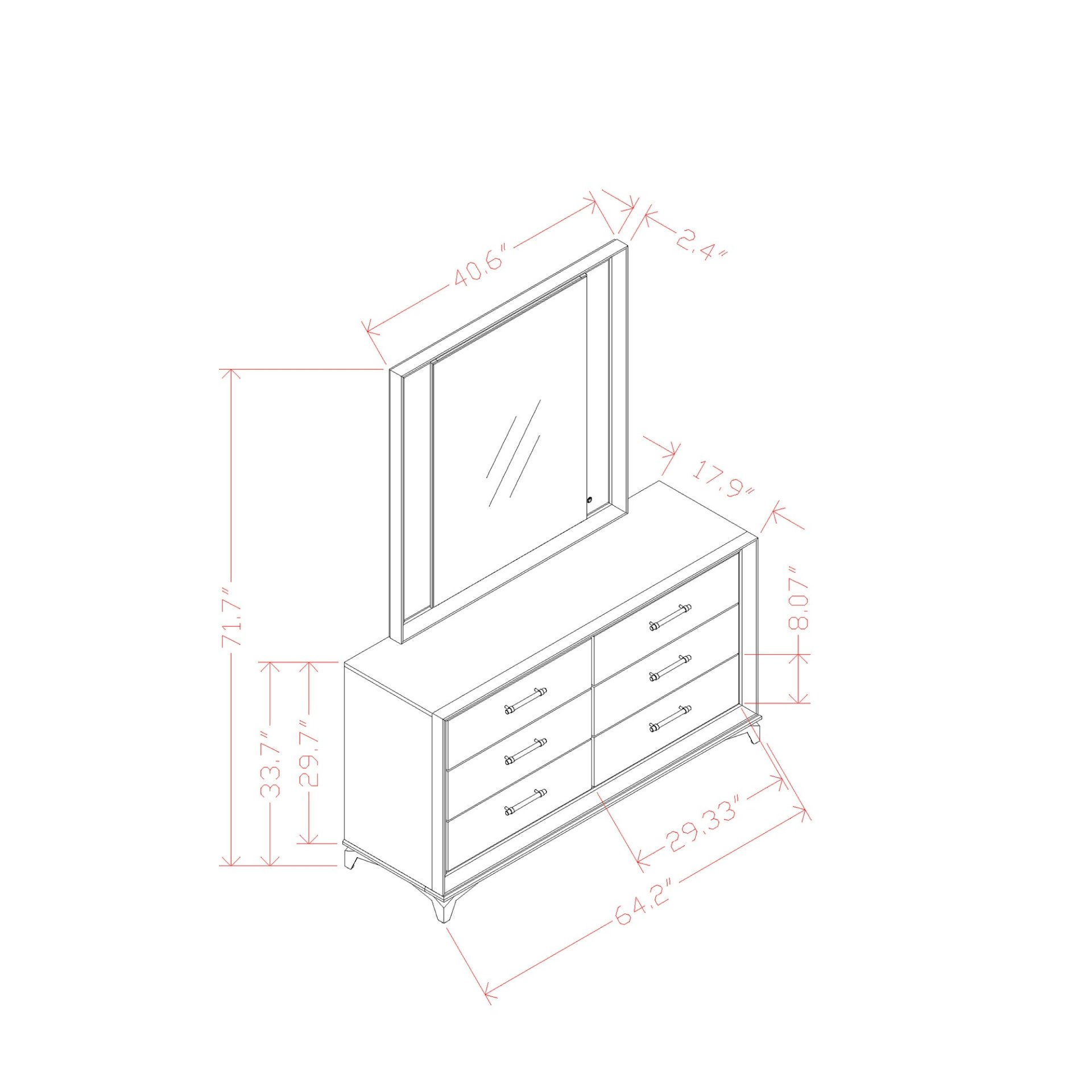 Star - Mirror With Built In LED And Frame - White - Image 3