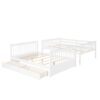 Full Over Full Bunk Bed With Ladders And 2 Storage Drawers - White - Image 6