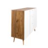 Sideboard Buffet Cabinet With 3 Drawers & 2 Doors, Buffet Cabinet With Adjustable Shelves For For Living Room Dining Room Hallway, Kitchen - White - Image 15