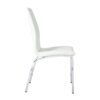 Modern Upholstered Dining Chair (Set of 4) With Electroplated Metal Legs - White - Image 11