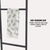 Acacia Wood Garment Rack With Shelves, 2 Wicker Drawers, 4 Hooks, Heavy Duty Closet Organizer - Light Gray - Image 9