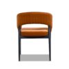 Mirah - Modern Open Barrel Dining Chair - Burnt Orange - Image 3