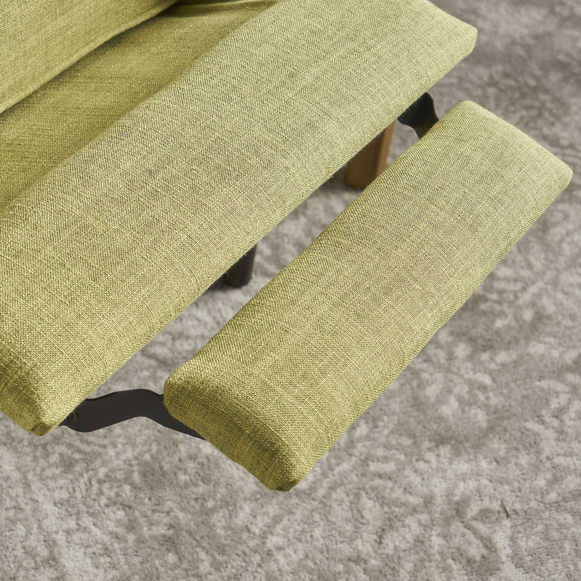 Macedonia - Mid Century Modern Button Tufted Fabric Recliner - Green - Image 6