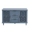 2 Door 3 Drawer Cabinet, American Furniture, Suitable For Bedroom, Living Room, Study - Blue - Image 8