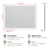 LED Bathroom Vanity Mirror Wall Mounted, Adjustable White / Warm / Natural Lights Anti-Fog Touch Switch With Memory Modern Smart Large Bathroom Mirrors - Silver - Image 12