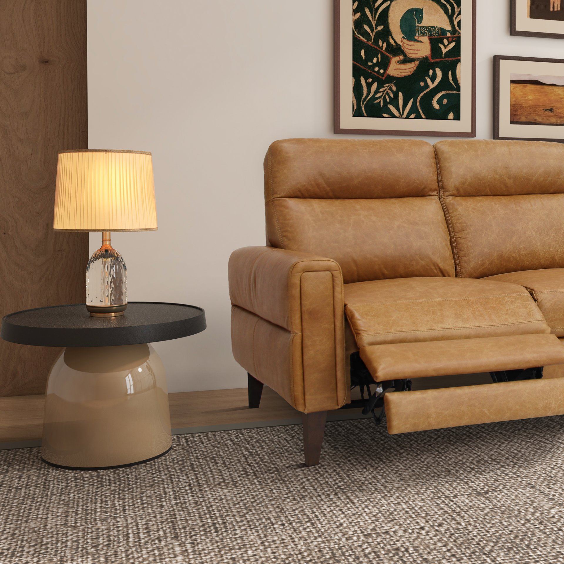 Elliot - Incliner Sofa Left - Waxy Tan - Image 6