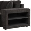 Modern L-Shape 3 Seat Reversible Sectional Couch, Pull Out Sleeper Sofa With Storage Chaise And 2 Stools For Living Room Furniture Set - Charcoal Gray - Image 20