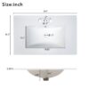 Modern Bathroom Vanity Cabinet, Combo With Open Storage, Two Drawers - White - Image 8
