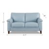 Westcott - Leather Loveseat - Blue - Image 8