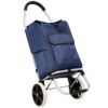 Foldable Shopping Trolley With Wheels And Waterproof Bag - Blue - Image 7